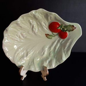 Carlton ware Cabbage leaf dish with Tomato design